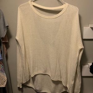 forever 21 sweater with cut-out back